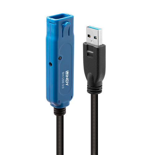 LINDY 8m USB 3.0 Active Extension kábel Pro Black LINDY 8m USB 3.0 Active Extension kábel Pro Black