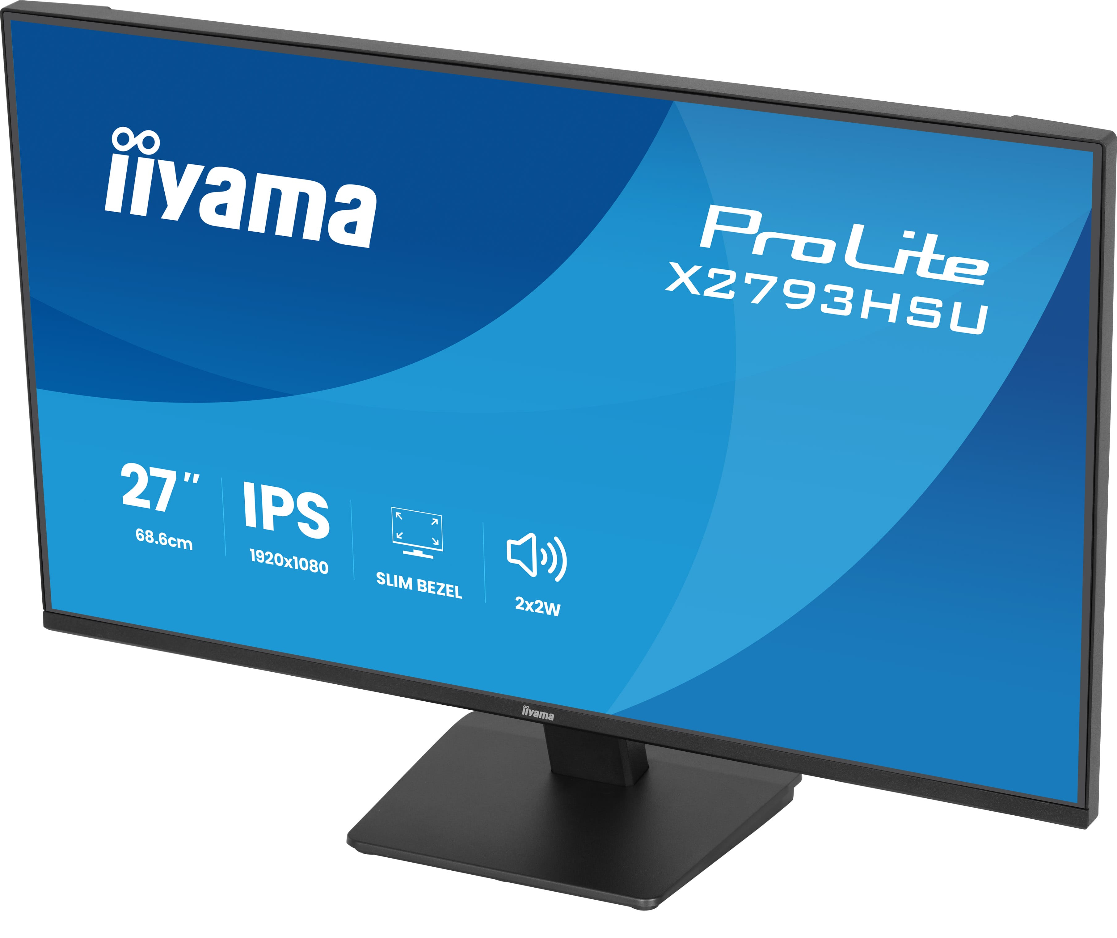iiyama 27" ProLite X2793HSU-B1 IPS LED Monitor - 1920x1080, Full HD, 120Hz, 1ms, Fekete