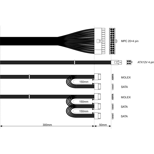 Akyga 420W Basic tápegység 12cm ventilátor (AK-B1-420)