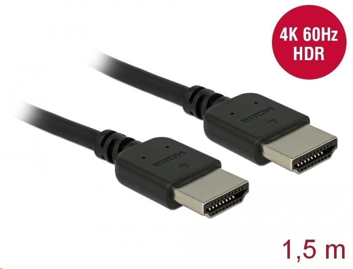 Delock Prémium HDMI kábel 4K 60 Hz 1,5 m (85216)