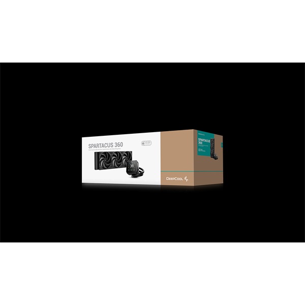 DeepCool  SPARTACUS 360 max 32,23dB  max. 135,73 m3/h  3x12cm  LED kijelző CPU Water Cooler  Fekete
