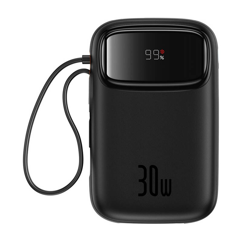 Baseus QPow 2 10000mAh 30W  2xUSB-C powerbank  Fekete 