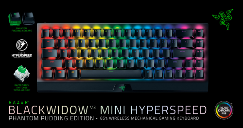 Razer BlackWidow V3 Mini HyperSpeed (Green Switch) Phantom Ed. US Layout