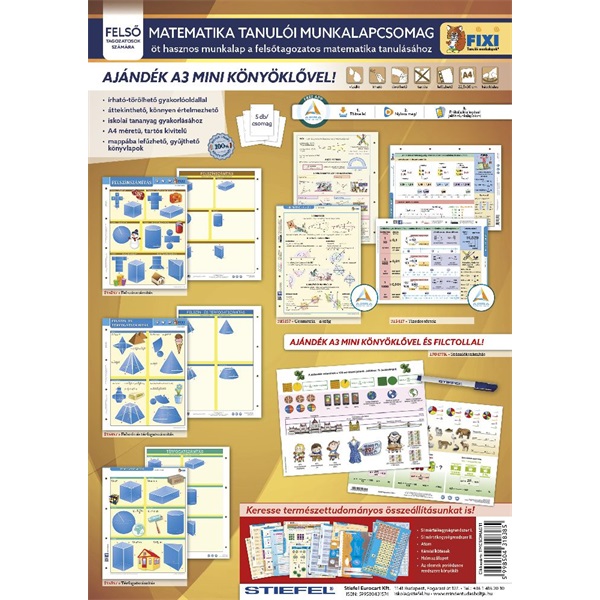 Tanulói munkalap csomag, 5 munkalap, 1 alátét, filc, STIEFEL "Matematika felsősöknek" Tanulói munkalap csomag, 5 munkalap, 1 alátét, filc, STIEFEL "Matematika felsősöknek"