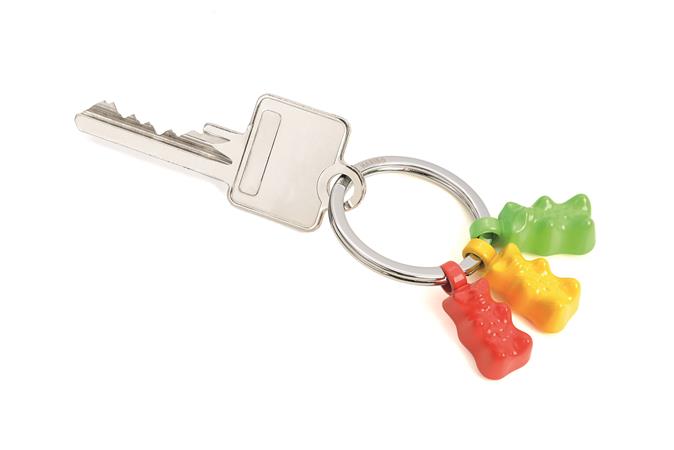 Kulcstartó, 3 charm dísszel, TROIKA "Haribo"