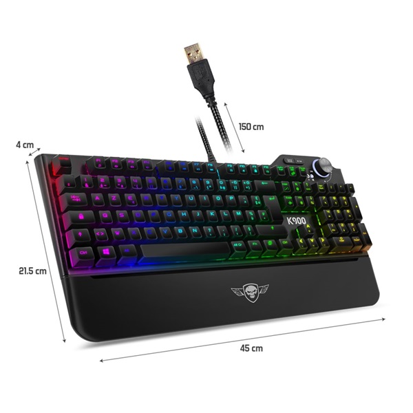Spirit Of Gamer XPERT K900 Gaming billentyűzet fekete (CLA-XK900-HU)