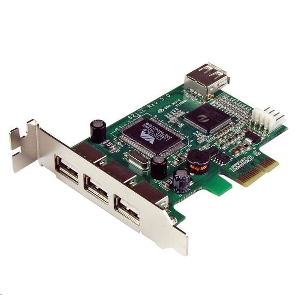 StarTech.com 3+1x USB 2.0 bővítő kártya PCIe (PEXUSB4DP) StarTech.com 3+1x USB 2.0 bővítő kártya PCIe (PEXUSB4DP)