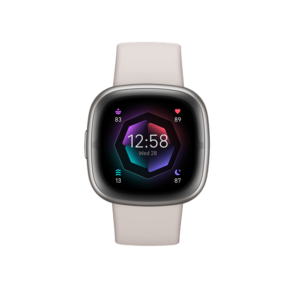 FITBIT Sense 2 okosóra (Lunar White / Platinum Aluminium)