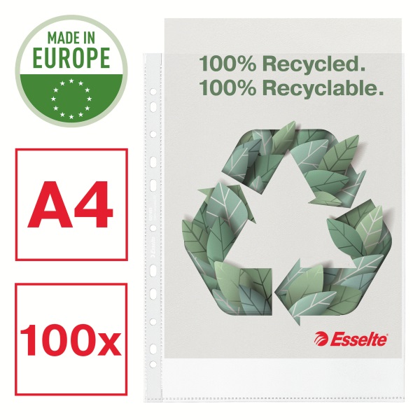 Esselte Recycled A4 narancsos 100db lefűzhető genotherm