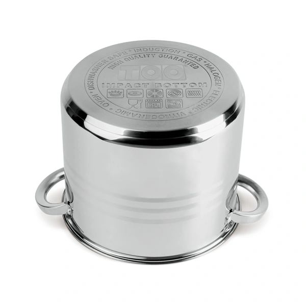 TOO LP-7170 7,2 liter+10 liter+13,3 liter fazék/lábas+fedők  prémium rozsdamentes 6 darabos edénykészlet