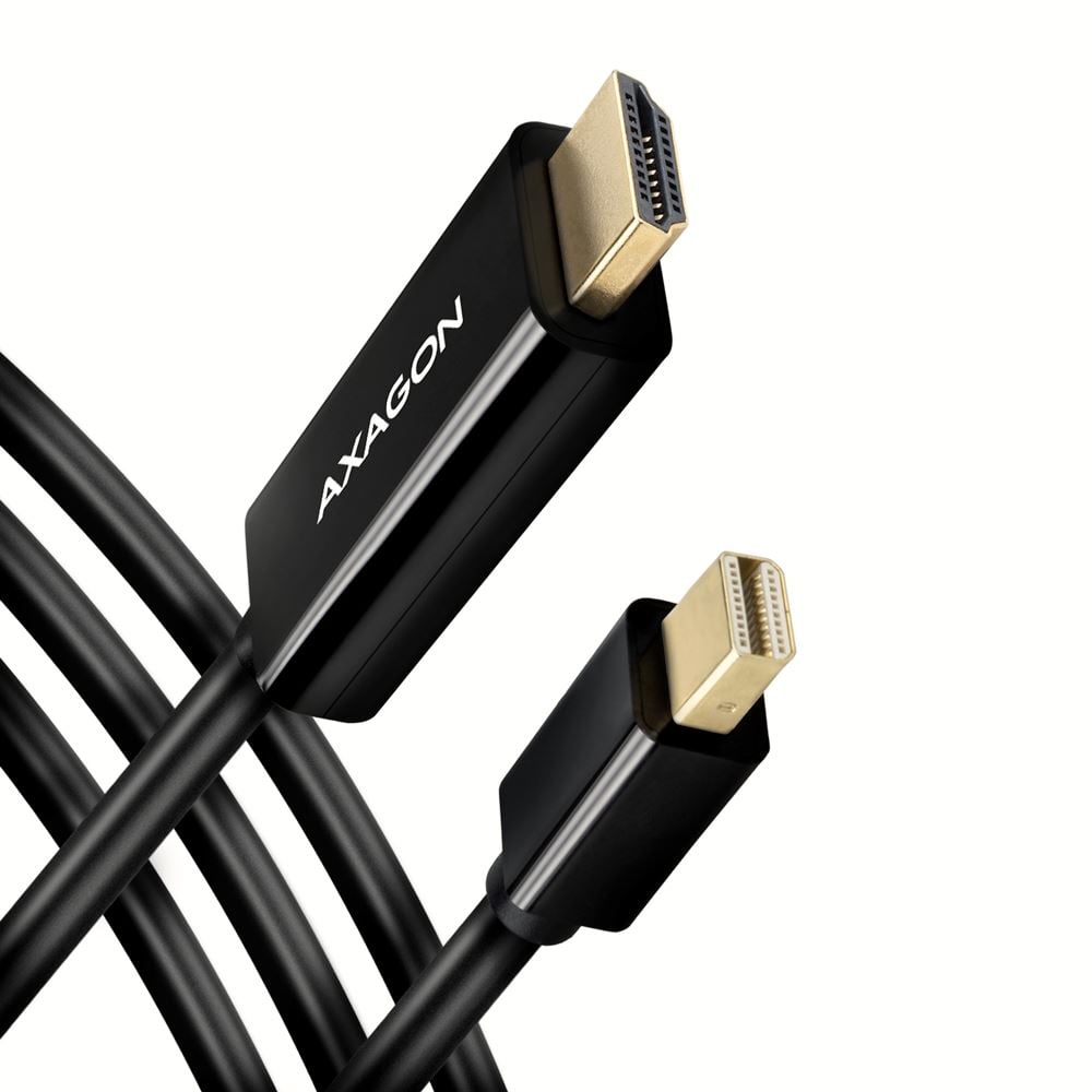 Axagon RVDM-HI14C2 Mini DisplayPort -> HDMI kábel 1.8m fekete Axagon RVDM-HI14C2 Mini DisplayPort -> HDMI kábel 1.8m fekete