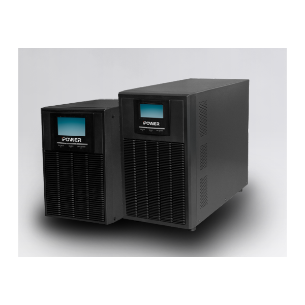 iPOWER UPS, 1000VA, 1000W, 4x IEC C13, SNMP/USB/RS-232, szünetmentes tápegység, LCD kijelző, AVR, online, tower