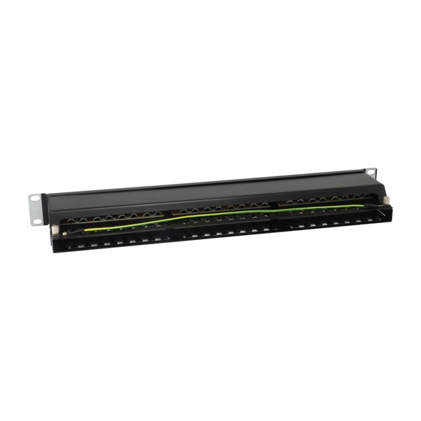 Equip  326449 48 port Cat6 1U árnyékolt Patch panel Fekete