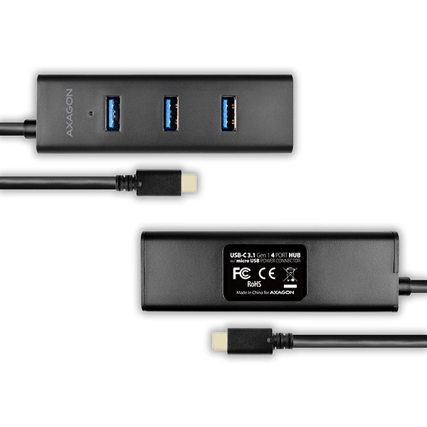 Axagon HUE-S2C négyportos USB 3.0 HUB gyorstöltéssel Axagon HUE-S2C négyportos USB 3.0 HUB gyorstöltéssel