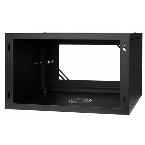 Stalflex 6U fali rack szekrény 19" 450mm fekete (RC19-6U-450GB)