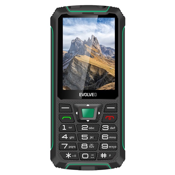 EVOLVEO Strongphone W4 2,8" DualSIM  mobiltelefon fekete-zöld