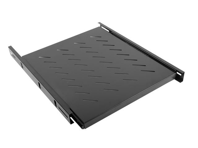 Lanberg 19" 1U 465x550mm kihúzható rack polc fekete (AK-1007-B)