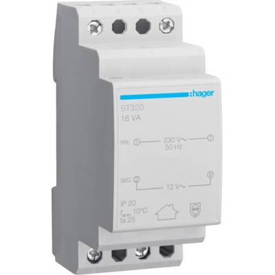 Hager ST320 Biztonsági transzformátor 12 V 1.5 A Hager ST320 Biztonsági transzformátor 12 V 1.5 A