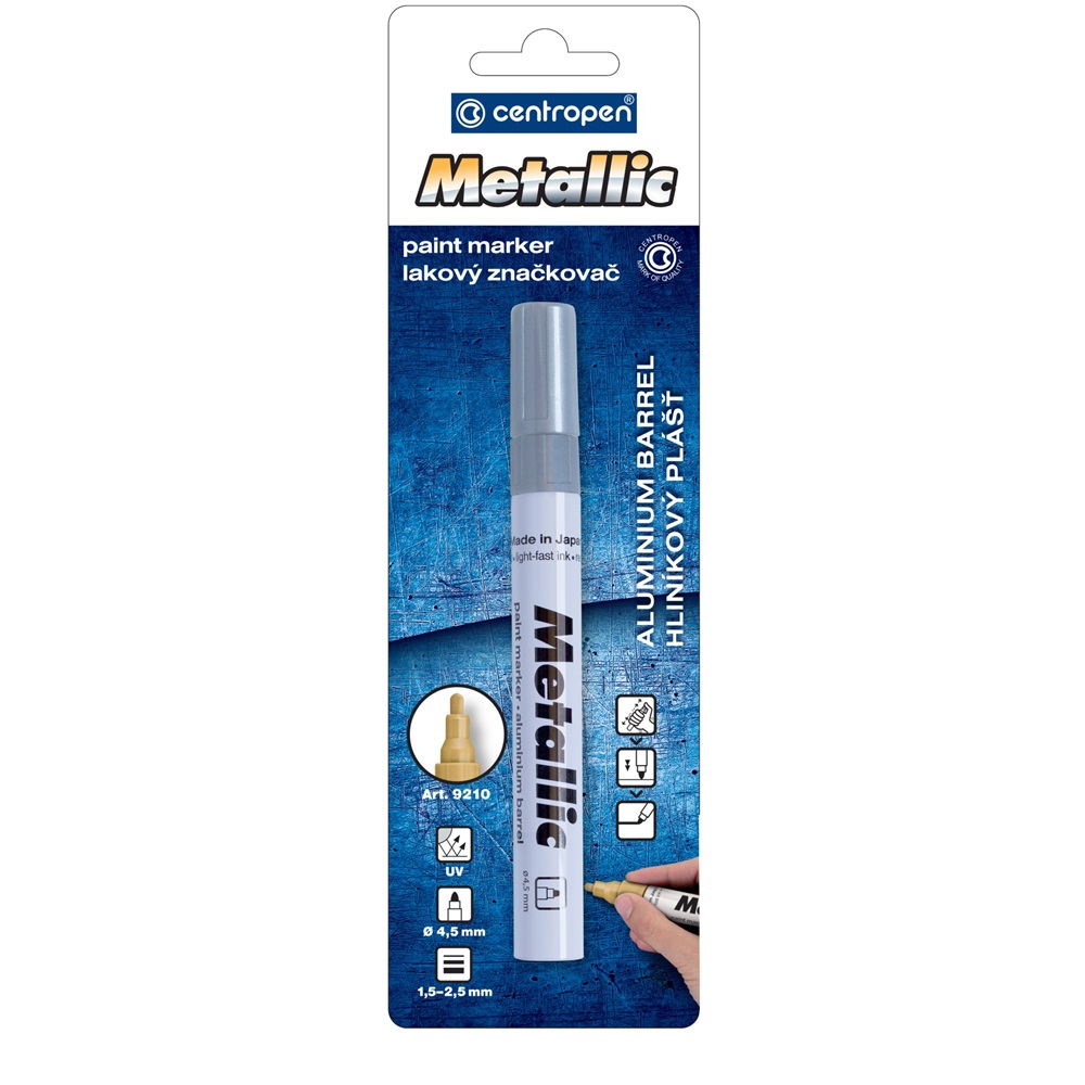 Centropen Lakkmarker 1,5-2,5mm, kerek hegy  9210 ezüst (A-592109994)