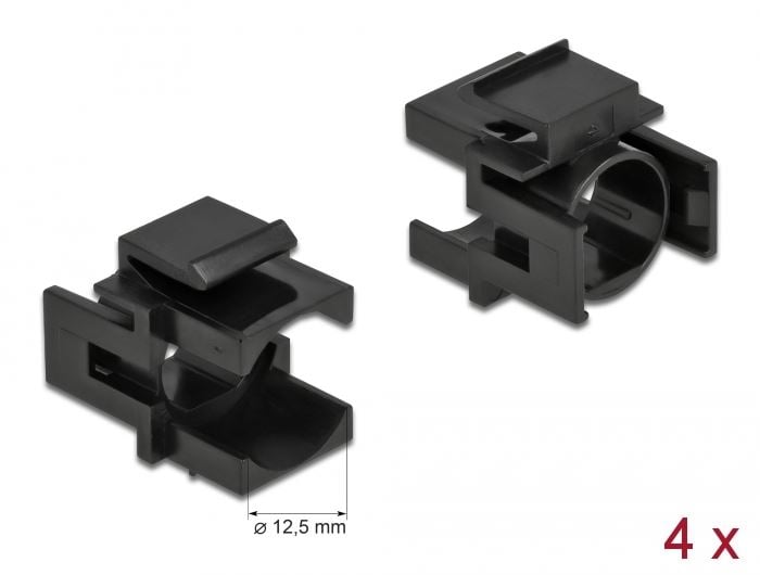 Delock 86738 Keystone fekete borító 12,5 mm-es lyukkal 4 db Delock 86738 Keystone fekete borító 12,5 mm-es lyukkal 4 db