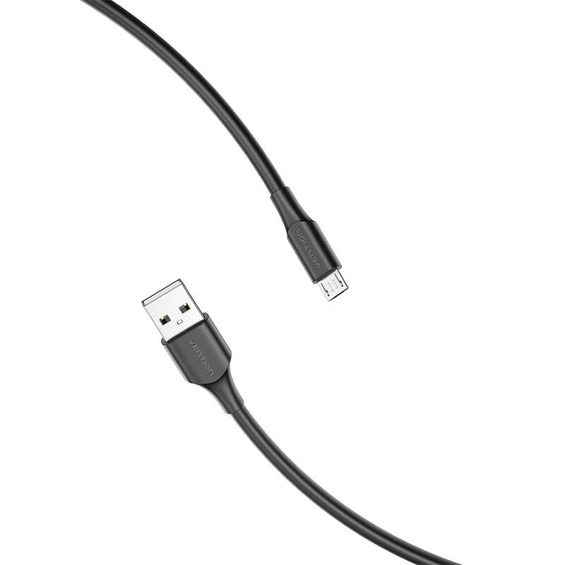USB 2.0 Male to Micro-B Male 2A 0.5m Vention CTIBD (black)