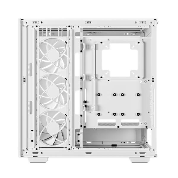 DeepCool Számítógépház - MORPHEUS WH (fehér, moduláris, 1x420mm venti,Mini-ITX /M-ATX /ATX /E-ATX, 4xUSB3.0, 1xUSB-C)