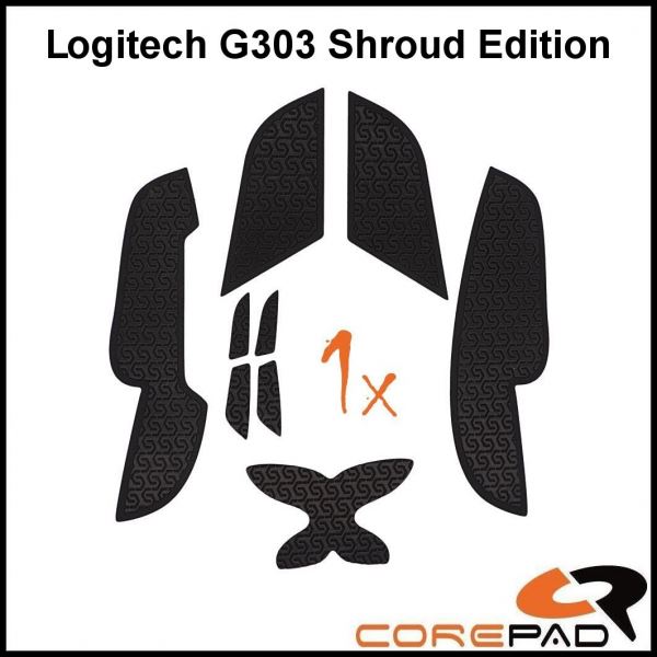Corepad Soft Grips Logitech G303 Shroud Edition egérbevonat fekete (CG71700) Corepad Soft Grips Logitech G303 Shroud Edition egérbevonat fekete (CG71700)