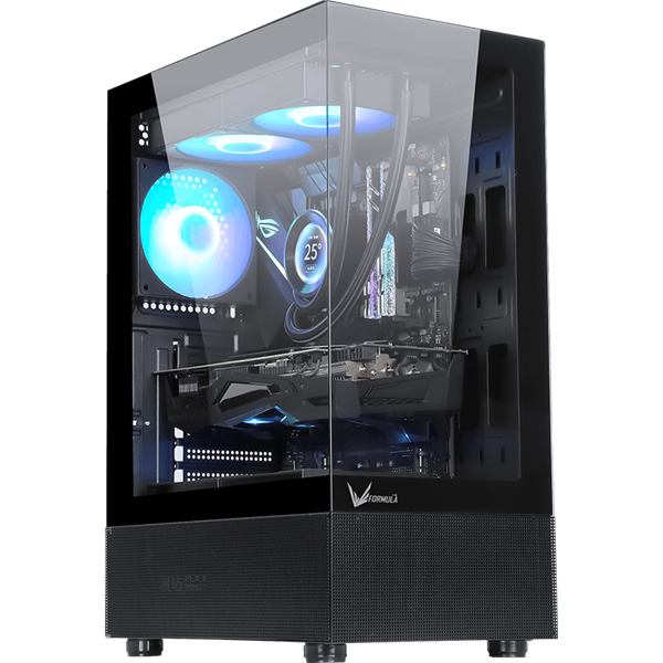 Formula Számítógépház - Crystal Z1+ Black ARGB (fekete, ablakos, ATX, 3x12cm venti, 1xUSB3.0, 1xUSB2.0, 1xType-C)