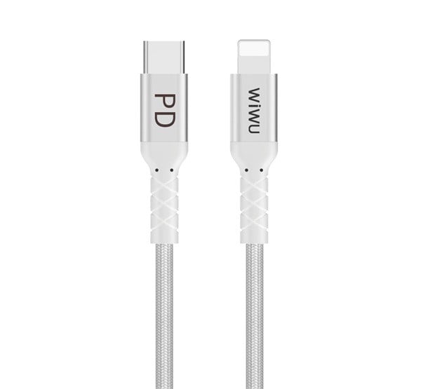 WIWU adatkábel és töltő (Type-C - lightning 8pin, PD gyorstöltés támogatás, 100cm, MFi engedélyes) SZÜRKE (WP101_G) WIWU adatkábel és töltő (Type-C - lightning 8pin, PD gyorstöltés támogatás, 100cm, MFi engedélyes) SZÜRKE (WP101_G)