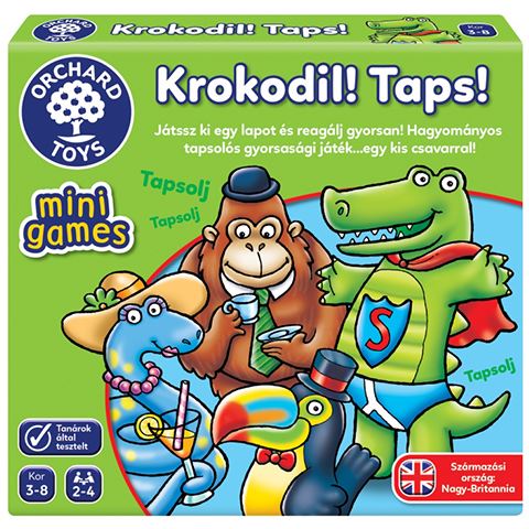 Orchard Toys Krokodil! Taps! mini társas kártyajáték (HU356) Orchard Toys Krokodil! Taps! mini társas kártyajáték (HU356)
