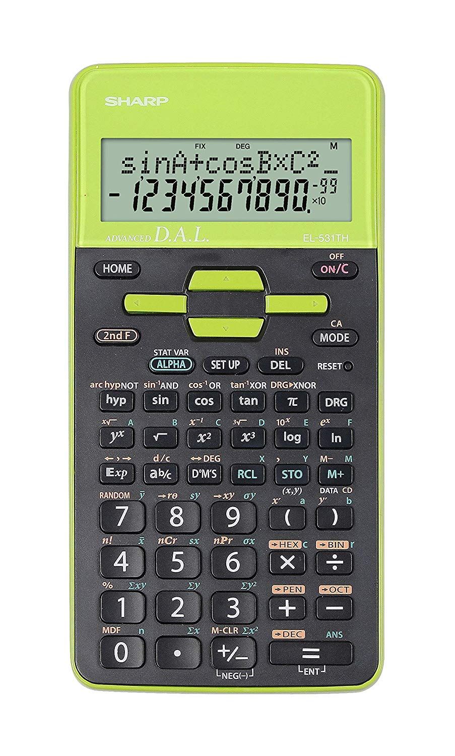 Sharp EL-531 tudományos számológép 273 funkció zöld (EL531THBGR)