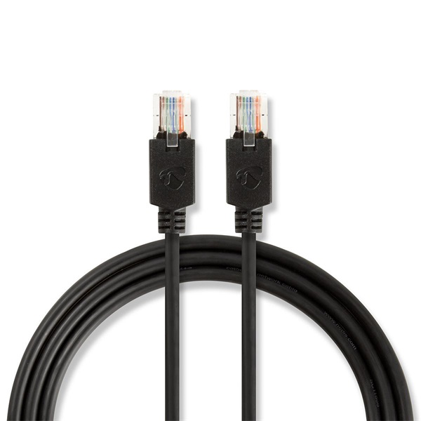 Nedis CCBW85100AT150 UTP Cat5e LSZH  RJ45  10/100/1000 Mbit/s  hossz 15m  patch kábel  Fekete