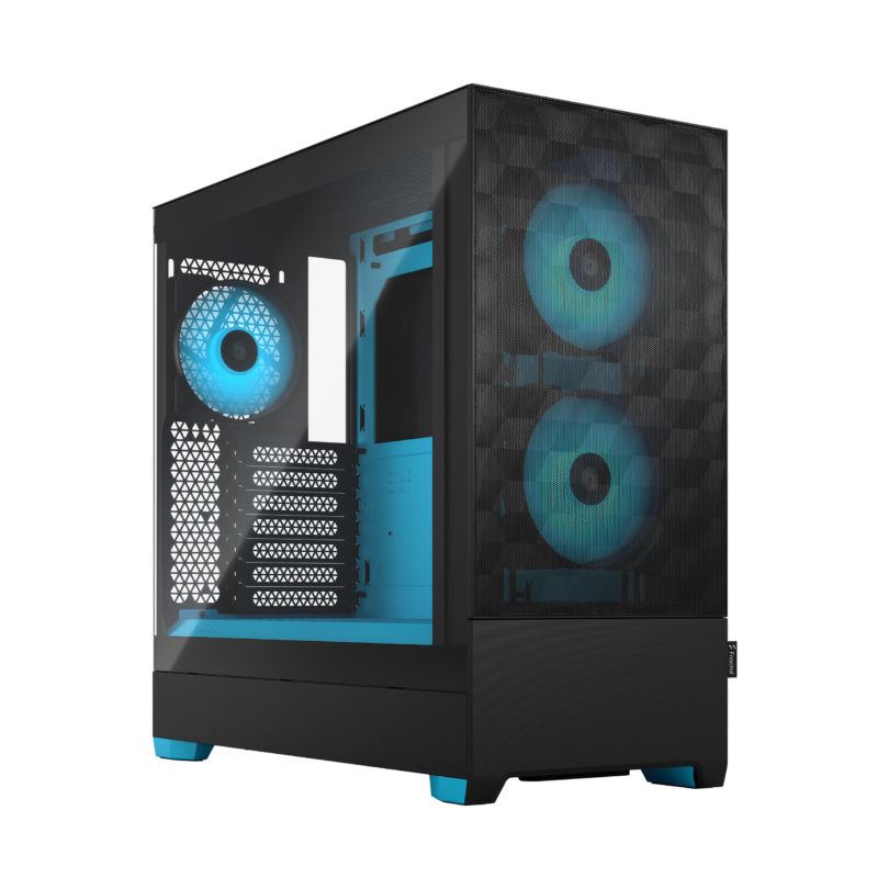 Fractal Design FD-C-POR1A-02 Pop Air táp nélküli ablakos ház RGB Cyan Core fekete-kék Fractal Design FD-C-POR1A-02 Pop Air táp nélküli ablakos ház RGB Cyan Core fekete-kék