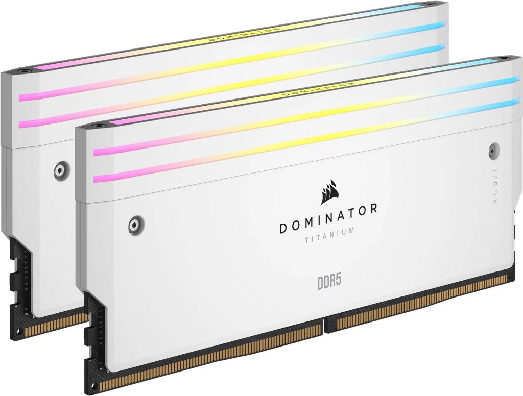 Corsair CMP64GX5M2B6000C30W 64GB DDR5 6000MHz Kit(2x32GB) Dominator Titanium RGB Memória  Fehér