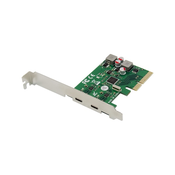 Conceptronic EMRICK08G PCIe x4 to 2x USB-C 3.2 Gen2, saját tápellátás Bővítőkártya 