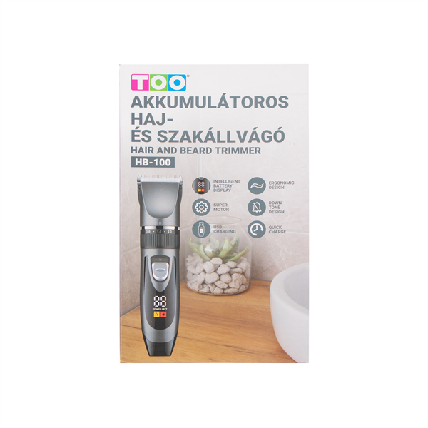 TOO HB-100 Digitális kijelzővel Akkumulátoros haj- és szakállvágó szett  