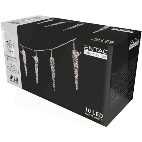 Entac ECL-ICI-10WW KARÁCSONYI FÜZÉR JÉGCSAP 10 LED