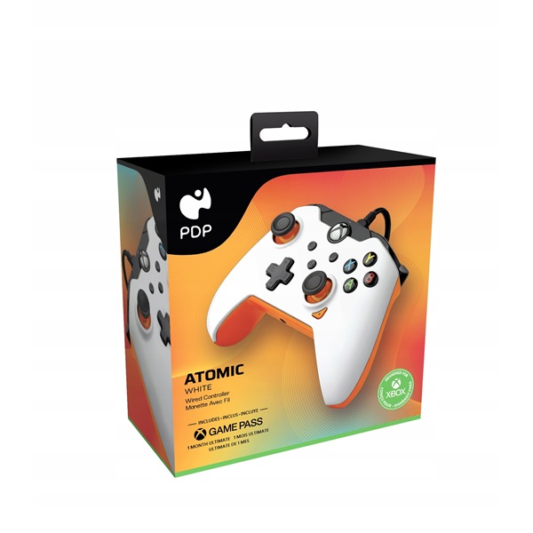 PDP Atomic Xbox Series X|S/Xbox One/PC 3,5 mm audio vezetékes fehér kontroller
