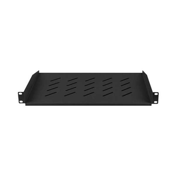 Lanberg 19" 1U 450/600/800mm rack polc fekete  (AK-1008-B)