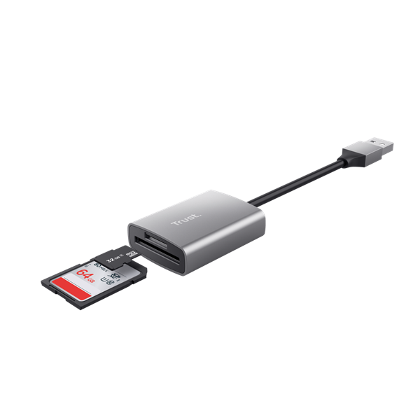 Trust 24135 Dalyx Fast USB3.2 microSD/SD kártyaolvasó Trust 24135 Dalyx Fast USB3.2 microSD/SD kártyaolvasó