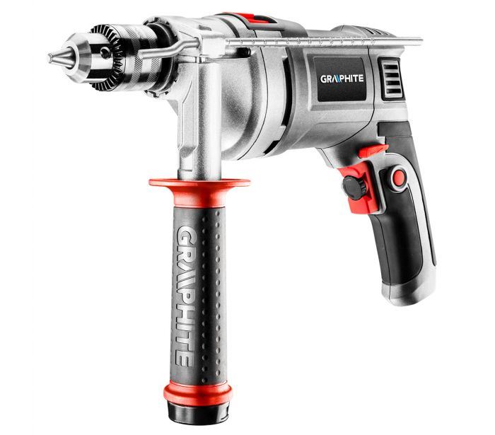 Graphite 58G728 Ütvefúró 850W 0-3000/min 13mm fogastokmány