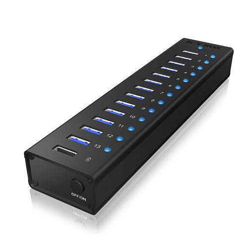 RaidSonic ICY BOX USB3.0 HUB 13 port fekete (IB-AC6113) RaidSonic ICY BOX USB3.0 HUB 13 port fekete (IB-AC6113)
