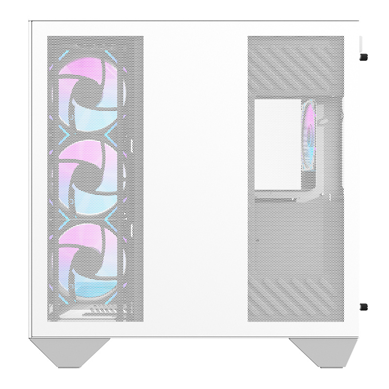 Darkflash DY470 számítógépház + 4 ventilátor + GPU konzol Fehér  