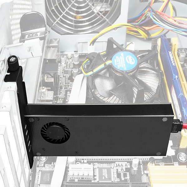 Axagon PCIE NVME+NGFF M.2 SSD adapter fekete (PCEM2-DC)