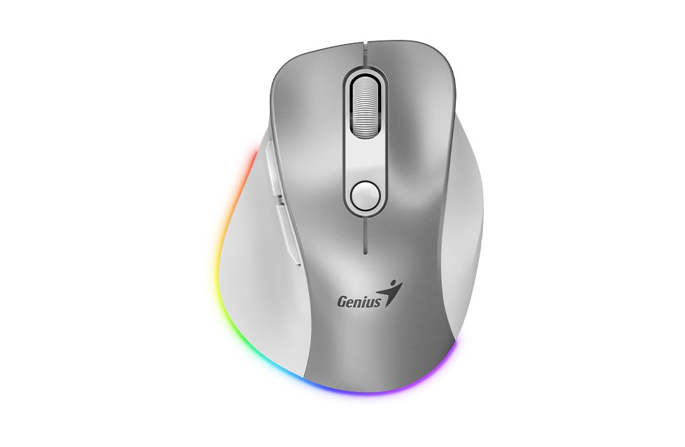 Genius Ergo 9000S Pro vezeték nélküli (Bluetooth 5.0 / 2.4GHz) egér ezüstszínű Genius Ergo 9000S Pro vezeték nélküli (Bluetooth 5.0 / 2.4GHz) egér ezüstszínű