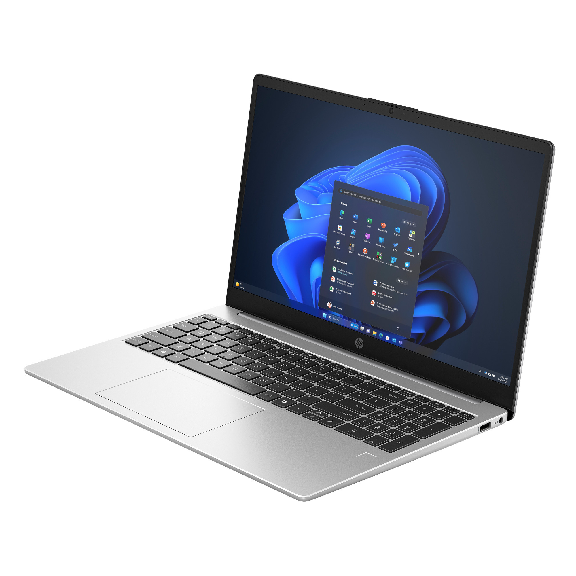 HP 250R G10 15.6" FHD AG UWVA  300Nits Core 5 120U 16GB 512GB PCIe SSD Notebook Ezüst