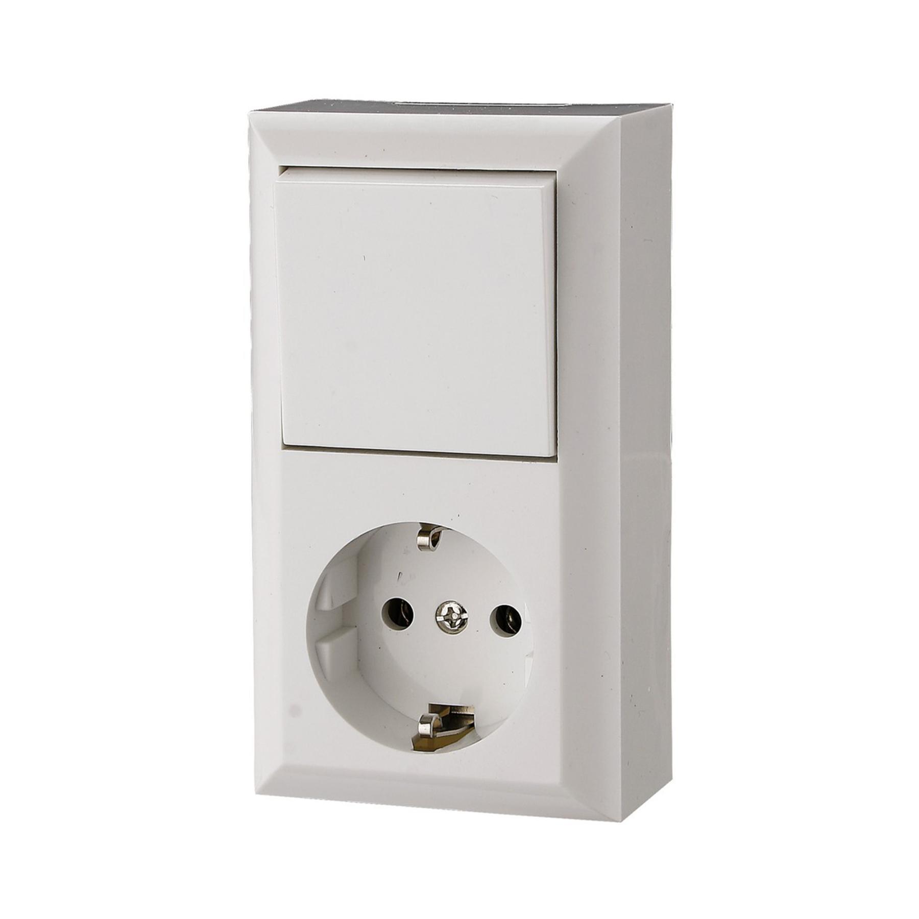 GAO Business Line IP20 földelt aljzat és váltókapcsoló, csatlakozóaljzat és váltókapcsoló kombináció, beltéri, 230 V~ / 50 Hz / 16/10 A, ...