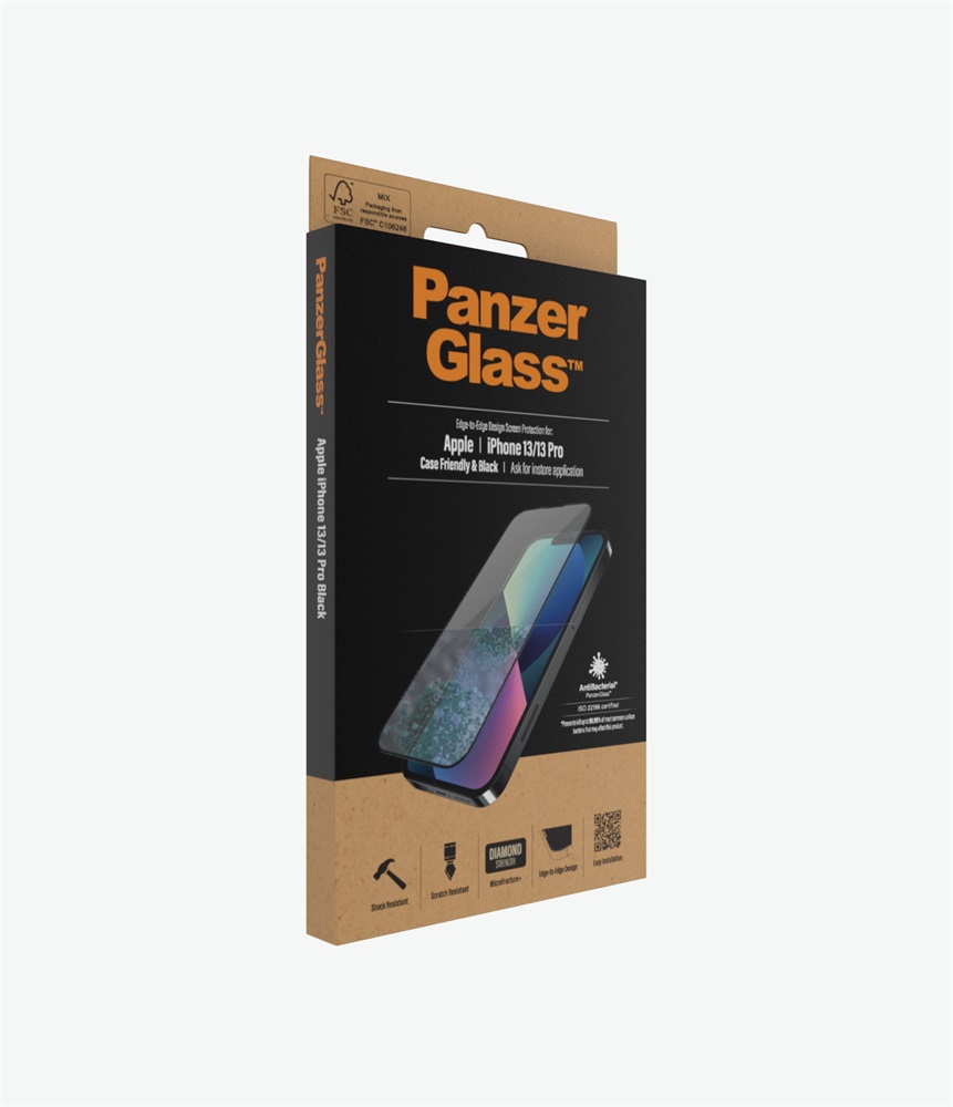 PanzerGlass Apple iPhone 12 Pro Max Case Friendly AB Fekete