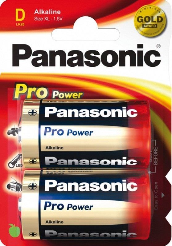Panasonic Alkaline Pro Power 1.5V Goliat elem (D) (2db / blister) (LR20PPG/2BP) Panasonic Alkaline Pro Power 1.5V Goliat elem (D) (2db / blister) (LR20PPG/2BP)