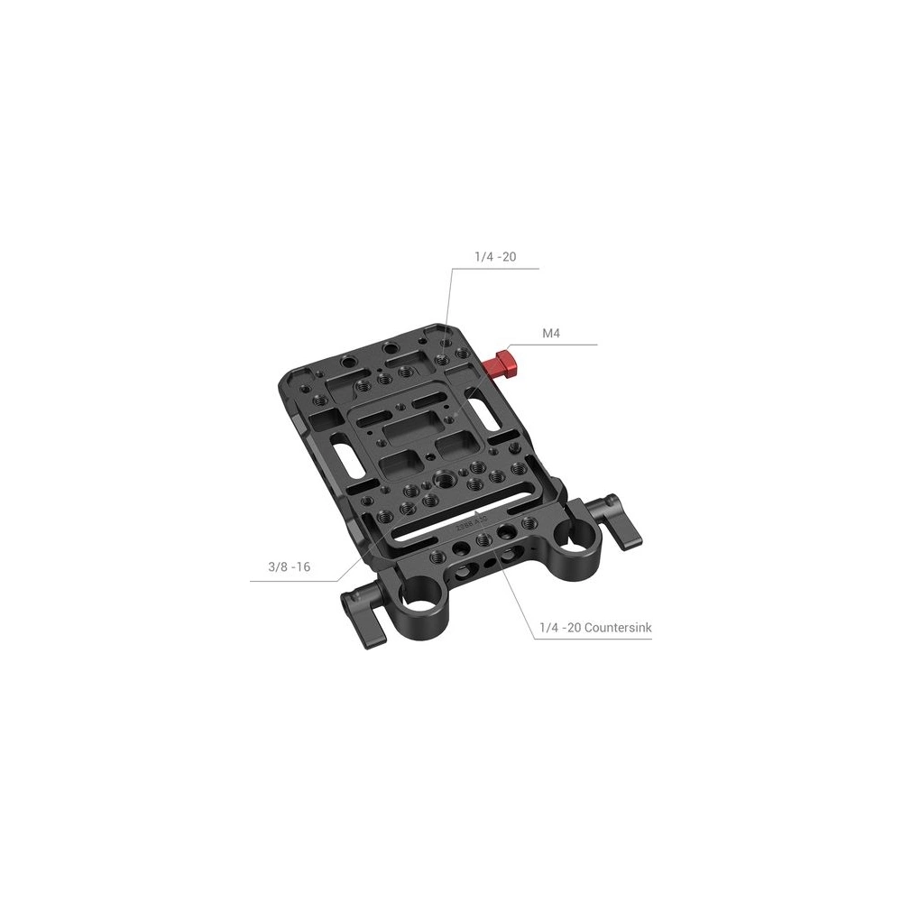 SMALLRIG V Mount Battery Plate with Dual 15mm Rod Clamp 